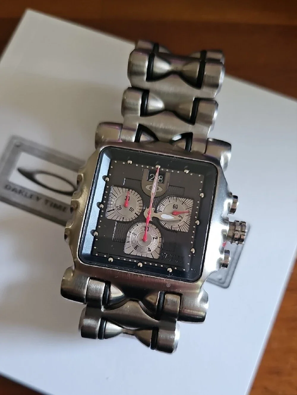 Rare Vintage Oakley Time Tank/machine. Full Titanium Swiss Quartz Chronograph